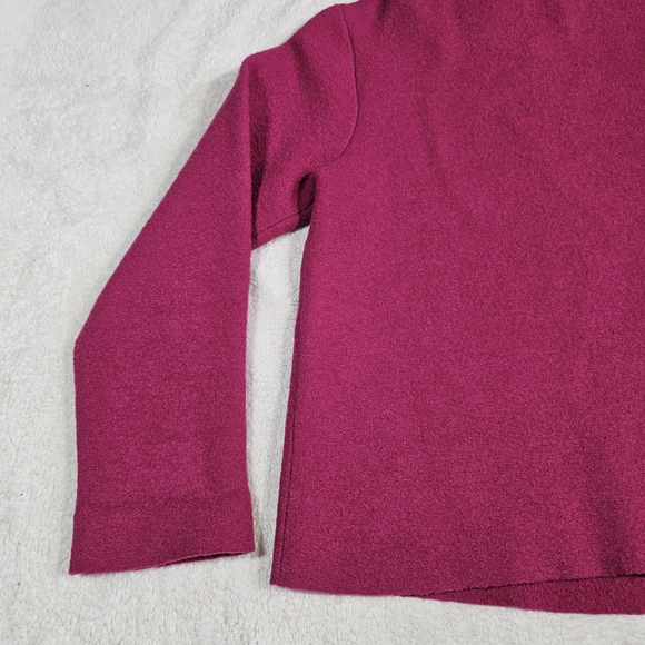 Eileen Fisher Magenta Wool Cardigan - Picture 9 of 11
